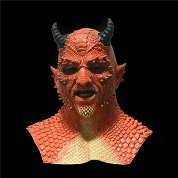 Латексова маска на Diablo, игри шеф King of Lies, Маска на Демон Велиала Бери, шапки, Ръкавици за Хелоуин