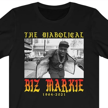 RIP Biz Markie Crewneck Тениска Biz Markie Tribute е Просто Приятел, Охлаждащ Дяволската Бизнес Markie Juice Crew