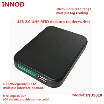 Евтин Phychips PR9200 ЕПК Gen2 UHF RFID Четец Чиповый портативен Скенер RFID четец/писател USB TTL 1 м rfid-четец на средния диапазон