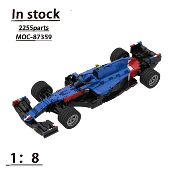 MOC-87359 Formula Super Racing F1 A521 Състезателни коли В Колекцията, Сшивающий Блок, Модел MOC, Творчески Подарък за Рожден Ден за Деца