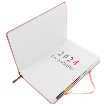 Хартиен бележник с призовка ден в 2024 година, бележка книги с график, Преносим месечен планер, деликатен дневник