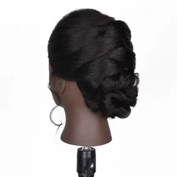 Главата за полагане, специално главата на манекена, африканска модел за красота, африканска практика, обучение фризьор, шоу аксесоари за коса с плитки