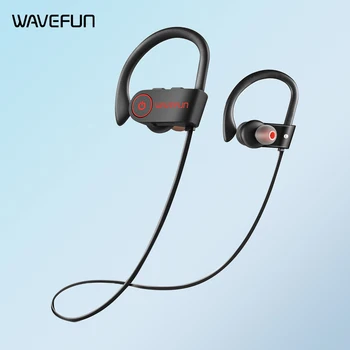 Wavefun xBuds Bluetooth Слушалки Безжични Слушалки с Отолог на една Кука IPX7 Водоустойчив Спортни Слушалки със Супер Бас Музикален Режим на Игра