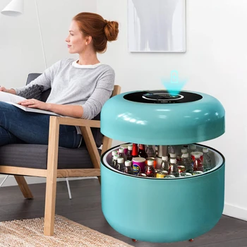 Професионален Електрически Уличен хладилник с мулти-повдигане на кон, висок клас кръгла масичка за кафе Smart Coffee Table