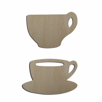 Недовършена, Празен силует във формата на дървена чаена чаша от шперплат за утайка от чаша със собствените си ръце За домашно кухненско декор