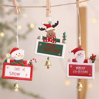 Желязна Коледно Дърво Висящи Висулки От Метална Дядо Коледа, Снежен Човек Навидад Коледна Украса Коледна Украса За Дома Нова Година 2024