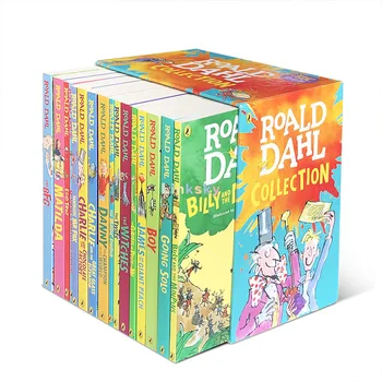 Колекция Роальда Дал, 16 книги/ комплект, Детска литература, английски роман с картинки, Набор от разкази, Книги за четене в ранна възраст