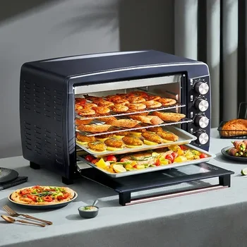 Електрическа печка Subor, домакински малка машина за печене на сладкиши и хляб, богат на функции за автоматична печка с голям капацитет обем 42 л