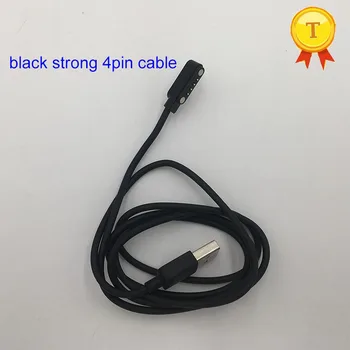 най-продаваният издръжлив 4-пинов кабел за зарядно устройство с черен магнит зарядни устройства за смарт часа zeblaze thor 4 pro, кабел за зареждане на смарт часа thor 5 pro