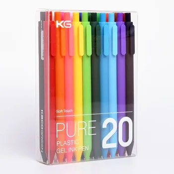 Меки на допир прибиращи гел мастило химикалки KACO различни цветове, 0,5 мм, гладко писмо с малки точки за списания Училище за рисуване