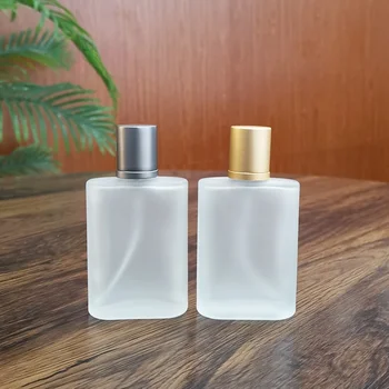 Стъклен Флакон за парфюм с винт на капака, 25/50/100 ml, с пясъкоструйни обработка, Флакон за пръскане на течност на Празен Флакон-опаковка, Празен флакон за малкия мъгла за грим