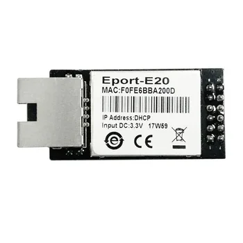 10шт Порт, Мрежов сървър HF Eport-E20 FreeRTOS TTL Сериен to Ethernet Вграден Модул DHCP 3.3 V TCP IP Telnet CE Сертифициран