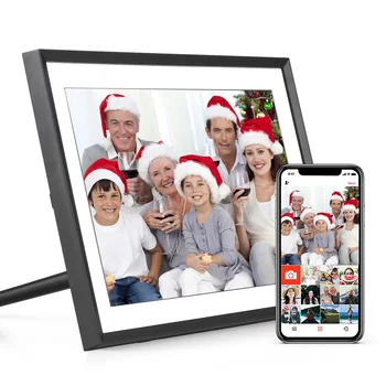 Andoer 10,1-инчов цифрова фоторамка с достъп до Wi-Fi интернет, облак, сензорен TFT екран е 1280 * 800, 16 GB чрез прилагане на задната поставка за Коледен фестивал