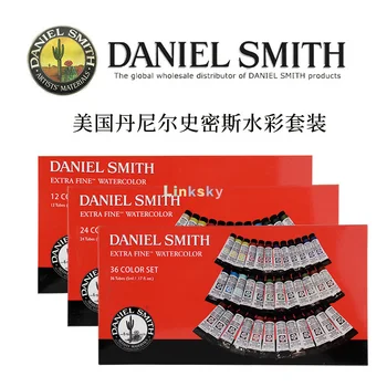 Комплект акварели, Daniel Smith Extra Fine 36 - 36 тюбиков по 5 мл с палитра комплект акварели, Alvaro Castagnet - 10 тюбиков