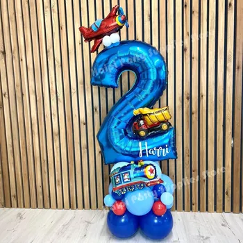 1 комплект Наем, балон от фолио, Пожарна кола, Влак, парти, балони, украса за парти по случай рождения ден на момчетата, балони за душата на детето, балони за душата на детето