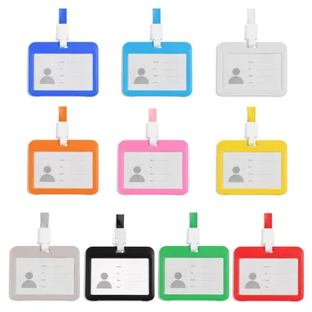 Двупосочен Прозрачен държач за карти от PVC с напречно шнурком; Прозрачен защитен ръкав от полипропилен; Икона; Държач за документи за самоличност.