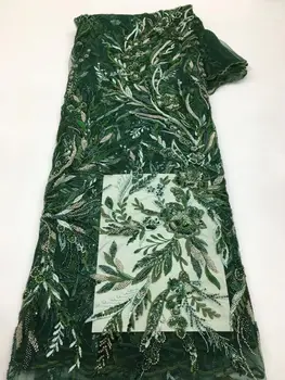 Бродирани цветя от мъниста тюлевая плат JIANXI.C-1308.3320 за модна сватбена рокля от френска вкара тъкан
