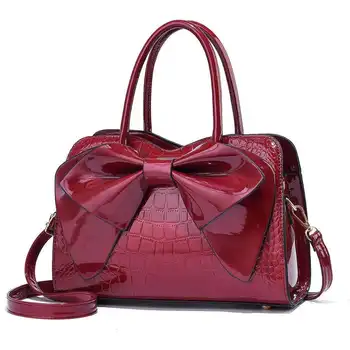 2023 нова Лятна дамска чанта с модерен лък от крокодилска кожа На едното рамо, наклонена чанта през рамо, лесна чанта за майката