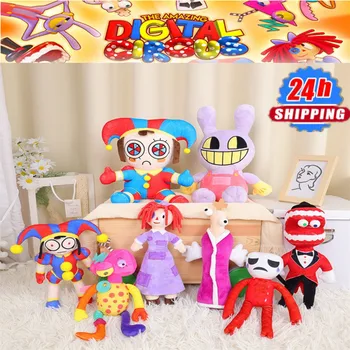Търговия на едро с Невероятни плюшени играчки Digital Circus, Приятен мультяшного заек-клоун, меки кукли, Забавни подаръци за рожден ден за деца