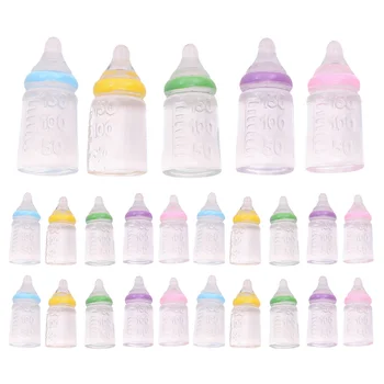 30 бр. миниатюрни бижута за бебешки бутилки, подаръци за бебе душ, мини-пластмасови бебешки шишета