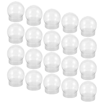 Прозрачни водни балони с отвинчивающимися капаци Празен Подпори за направата на снежни топки, Пластмасови водни топки за показване на Коледното парти