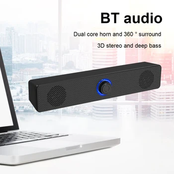 Портативен Bluetooth-съвместими Говорител на 3D Стерео основната част Звукова Панел Безжична Колона Озвучителна Система за Домашно Кино 3.5 Жак за Преносими КОМПЮТРИ