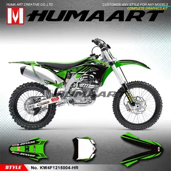 Комплект винилови стикери HUMAART с графика Ендуро за Kawasaki KX450F KXF450 KXF 450 2012 2013 2014 2015