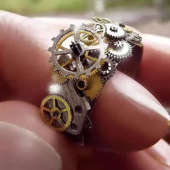 Уникално прецизионное мъжки пръстен с механично циферблат Boy ' s Secret, пръстен за парти в стил steampunk, мода декорация, подарък на Едро
