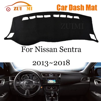 ZUIMI покриване на арматурното табло подложка за арматурното табло Dashmat за Nissan Sentra 2013 ~ 2018 LHD панел за таблото на сенника
