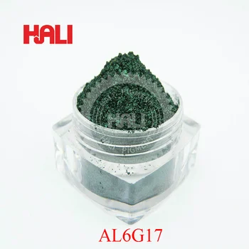 Цветен алуминиев пигмент алуминиеви перлени пигментни прахове зелен алуминиев пигмент 1 лот = 20 грама AL6G17 блестящо зелен безплатна доставка