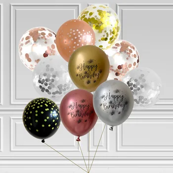 10/20 парчета честит рожден Ден, латексови балони, надуваеми топки за украса на парти по случай рожден Ден, годишнина топки