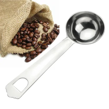 Лъжичка за кафе от неръждаема стомана, Мерителна Лъжичка За Кафе Топки, Ръчни Мокри и Сухи Лъжици, Кухненски Инструмент за измерване на Прах Топки