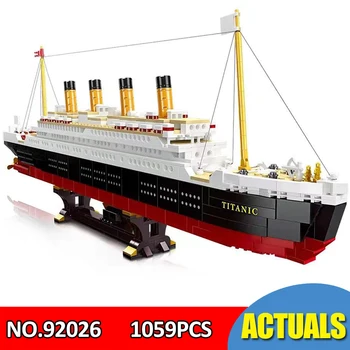 65 см Круизен лайнер RMS Titanic, туристическа лодка, строителни блокове, тухли, MOC 10294, модел градския сграда, образователни играчки на 