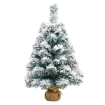 Коледно дърво на работния плот, Коледно осветление, 30 светлини, Коледно дърво, Коледна украса, Снежна сцена, Оформление на сцената на Коледната елха