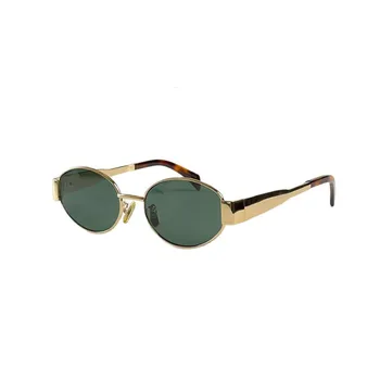 Малки женски Слънчеви очила с овална метални рамки За жени, Мъжки Естетичен Марка, Дизайнерски Футуристичен Унисекс, Лятото За слънчеви очила UV400
