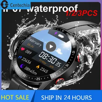 1/2/3ШТ Нови умен часовник Покана за мъже, водоустойчиви спортен фитнес тракер, изглаждат време на дисплей, мъжки умни часовници за