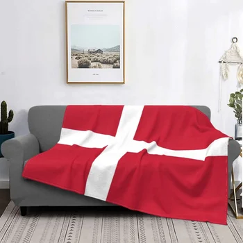 Знаме на Дания Датски патриотични одеяла Флисовое украса Country United Топло покривки за легла Покривки за легло за спалня