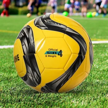 Официален размер 4 Размер на 5 Футболна топка за деца и възрастни, изработена футболна топка от PVC, дебели износоустойчива топка за футбол с защита от течове