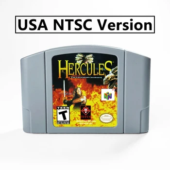 64-битова игра касета Херкулес-The Legendary Journals, версията за САЩ NTSC или EUR PAL конзоли N64