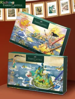 60 Цвята Полихромных Моливи Faber Castell + Художествени Моливи Castell 9000 6шт, Подаръчен комплект 