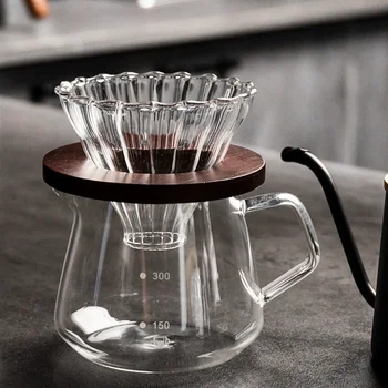 Набор за приготвяне на кафе са ръчно изработени, изключително обзавеждане за начинаещи, чаша с кофейным филтър, една кана кафе за ръчно пране