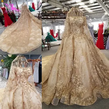 Сватбени рокли AIJINGYU Стил Рокли Колекция САЩ принцеса Рокля 3D Скромна Сватбена рокля