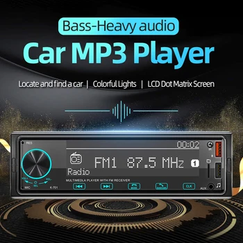 Радиото в автомобила 1DIN USB AUX вход, Съвместим с Bluetooth, Цифров MP3-плеър с 2.5-инчов Сензорен екран, Стереоплеер За определяне на разпоредби RGB подсветка
