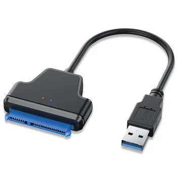 Адаптер SATA към USB USB3.0 3,1 Кабел Външен Твърд диск Serial SATA 22pin Конвертор Твърд диск с UASP за 2,5 и HDD/SSD