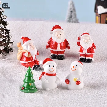 1бр Дядо Коледа, Снежен човек, микро Пейзажные украса за дома, коледа, Коледни подаръци фигурки, Миниатюрен Коледен декор