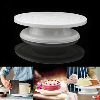Въртяща се маса за торта Въртящи Пластмасов Нож за тесто за Украса на Торта, Крем Поставка за сладкиши, Въртяща маса Пластмасова форма за печене със Собствените си Ръце Инструменти за печене Форма за печене