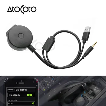 AtoCoto 3.5 мм Жак, AUX, USB Интерфейс, Модул Bluetooth Приемник Кабел Адаптер за автомобил на BMW и Mini Cooper Безжичен аудио вход