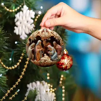 Коледен Коледен орнамент, Подвесное Коледна украса, 3D Коледна украса за коледната елха, за многократна употреба акрил за Коледа