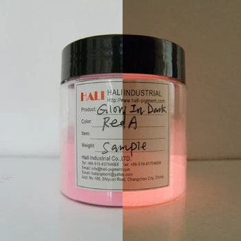 Нажежен прах фотолюминесцентный пигмент люминесцентный прах Цвят: червен, инв: HLD-716