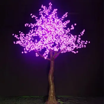 На открито LED Изкуствен Черешов цвете Дърво Светлина Коледна елха крушка 1872 бр. led лампи 2,5 м Височина 110/220 v ac градински интериор